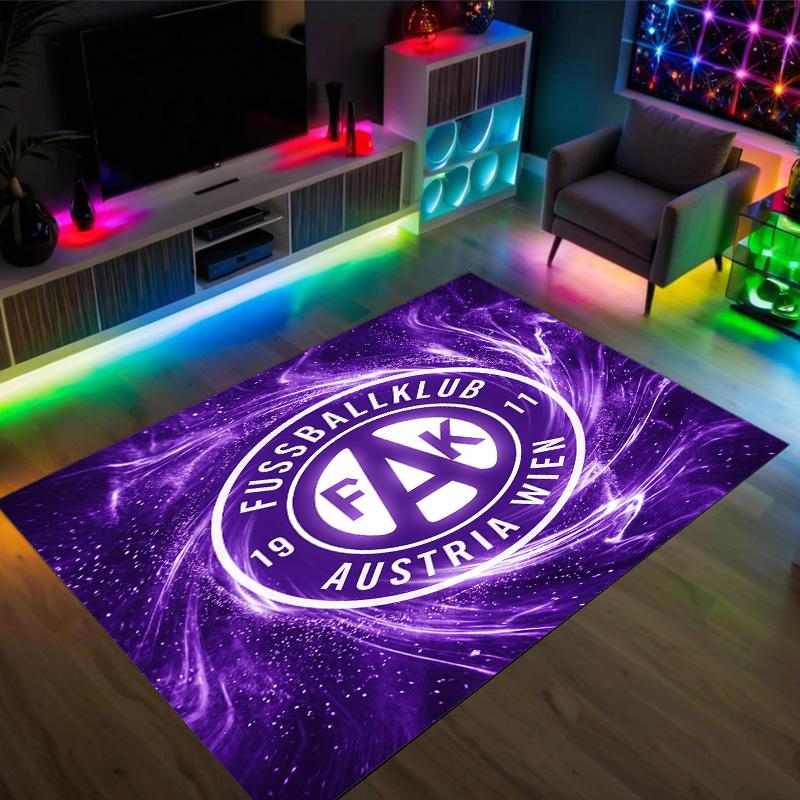 Austria Wien FC Design Crystal Velvet Carpet Cozy Non?Slip Printed Rug For Bedroom Living Room Entrance