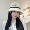 Summer Breathable Straw Hat With Wide Brim And Mesh Design For Beach And Sun Protection