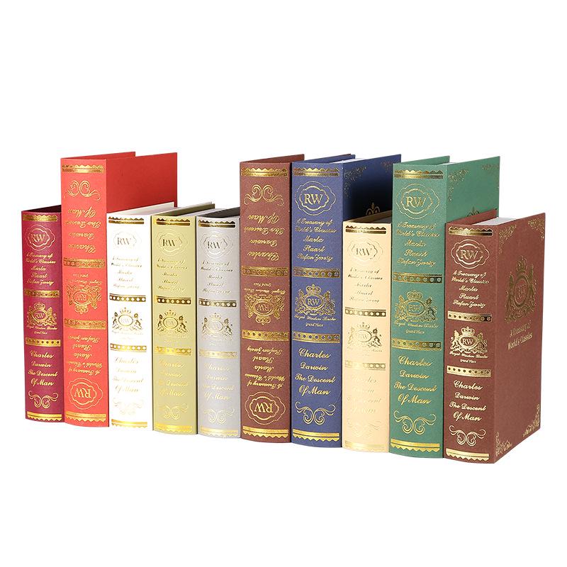 European Home Décor Soft Decoration Book - Indoor Cafe Photography Props Cardboard Craft Ornament Book