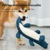 Pet Chew Toys Interactive Cartoon Animal Plush Alligator Shape Dog Sound Toy Gnawing Grinding Teeth Training Supplies