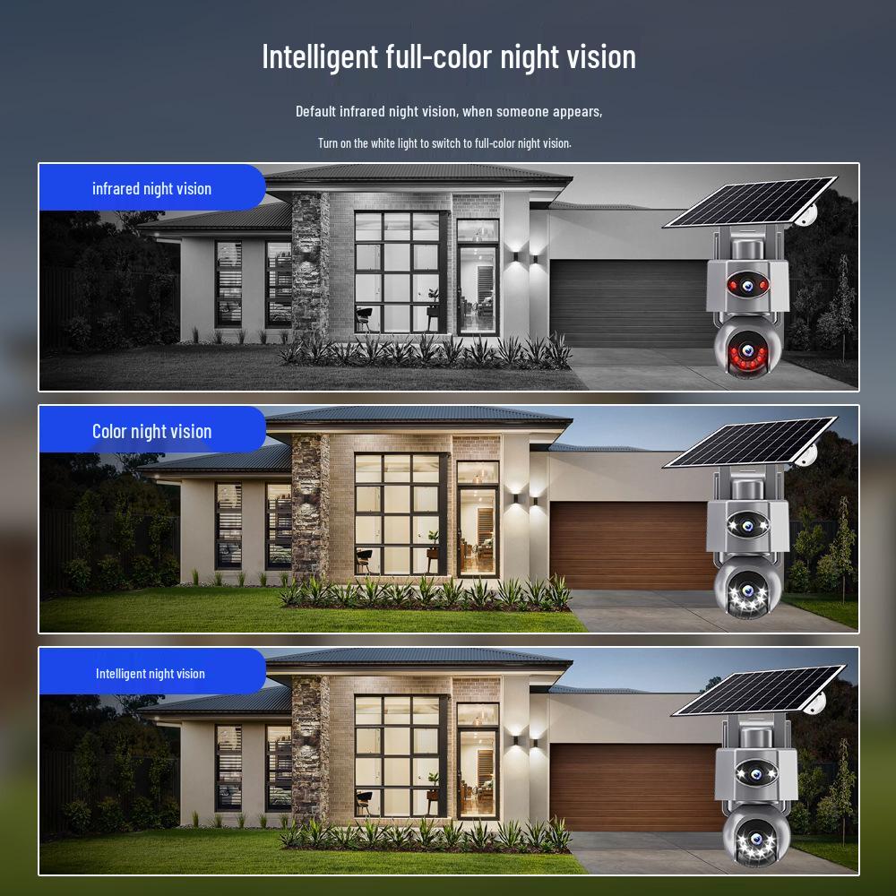 V380Pro Solar 4G HD Low-Power Dual Screen Remote Dialogue Camera