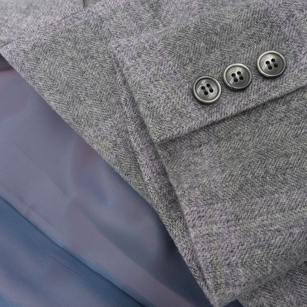 Dorland House Excellent Condition Shadow Check 100% Cashmere Tailored Jacket, Men's, Gray, Size 94A6 Jacket 94A6 grayUsed