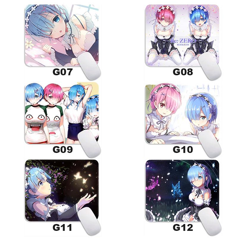 Anime R_Rem R_Re Zero Mouse Pad Small Gaming Mousepad Gamer Non-Slip Edge Standard MousePads PC Compact Stitched Office Mousemat