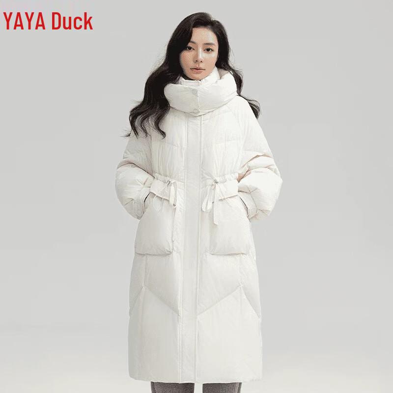 Yaya Women's Long Hooded Duck Down Jacket