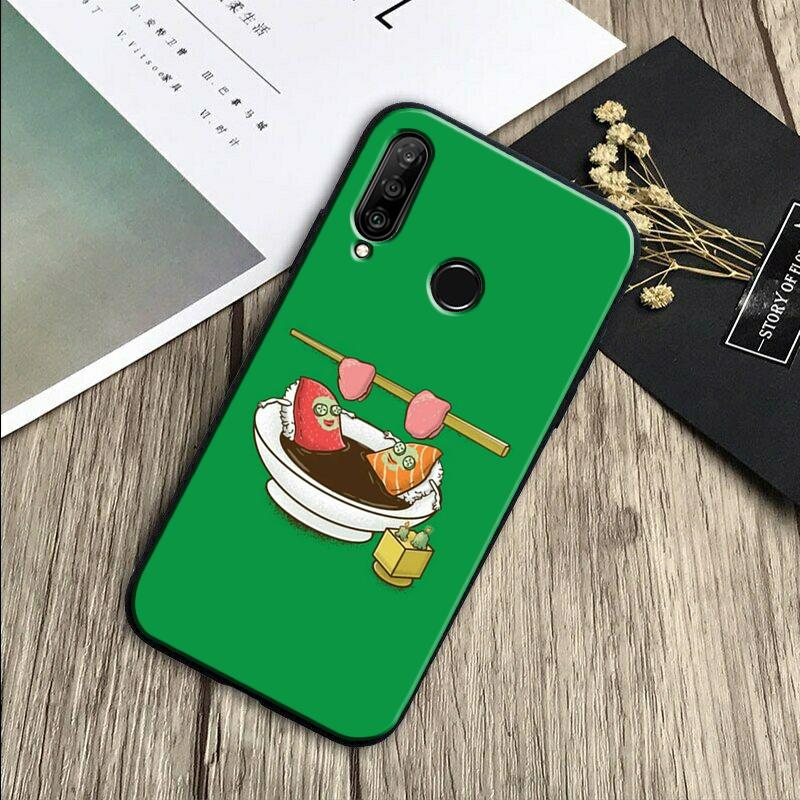 Japanese Sushi Food For Huawei Nova Y70 Y91 Y61 Y72 Y73 Y90 Y60 3i 7i 8i 11 12i 9 10 SE P20 P30 Pro P40 Lite Case