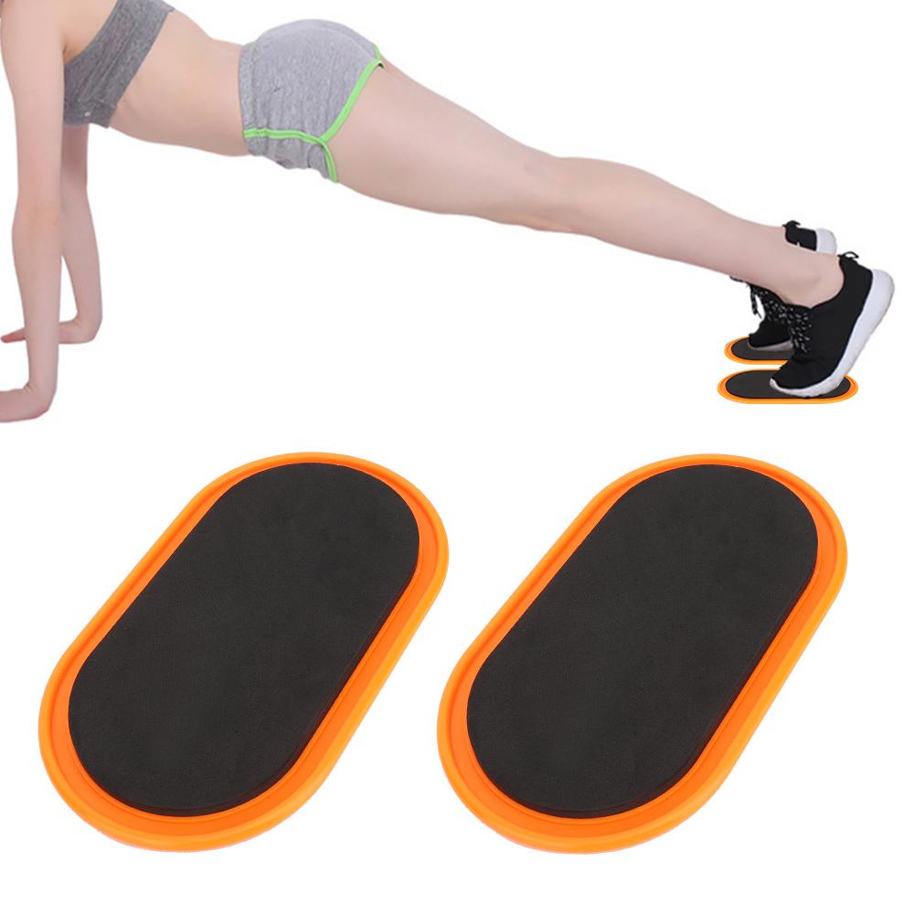 2Pcs Oval Yoga Sliding Disks Sports Fitness Disc Training Slider Exercise Workout Slide Mat Equipment