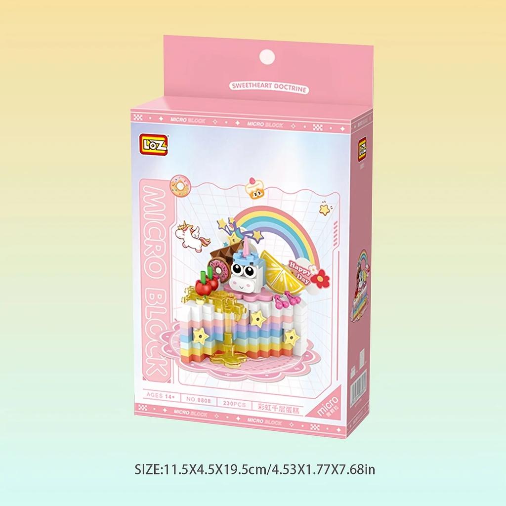 Cute Bear Cake Ice Cream Burger Desktop Decoration, Building Blocks, Birthdays Gift, Christmas Gifts