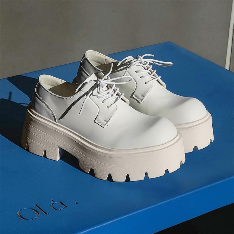 Fashion Stylish Men Wide Toe Tooling Oxfords Shoes 2025Classics Casual Leather Outdoor Work Derby Shoes Lace-up Comfy Thick Bottom Shoes