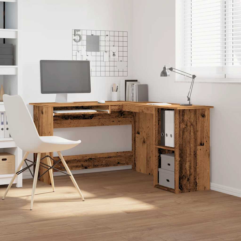 Vidaxl Scrivania Angolare, Legno Vecchio, 120X140X75 Cm