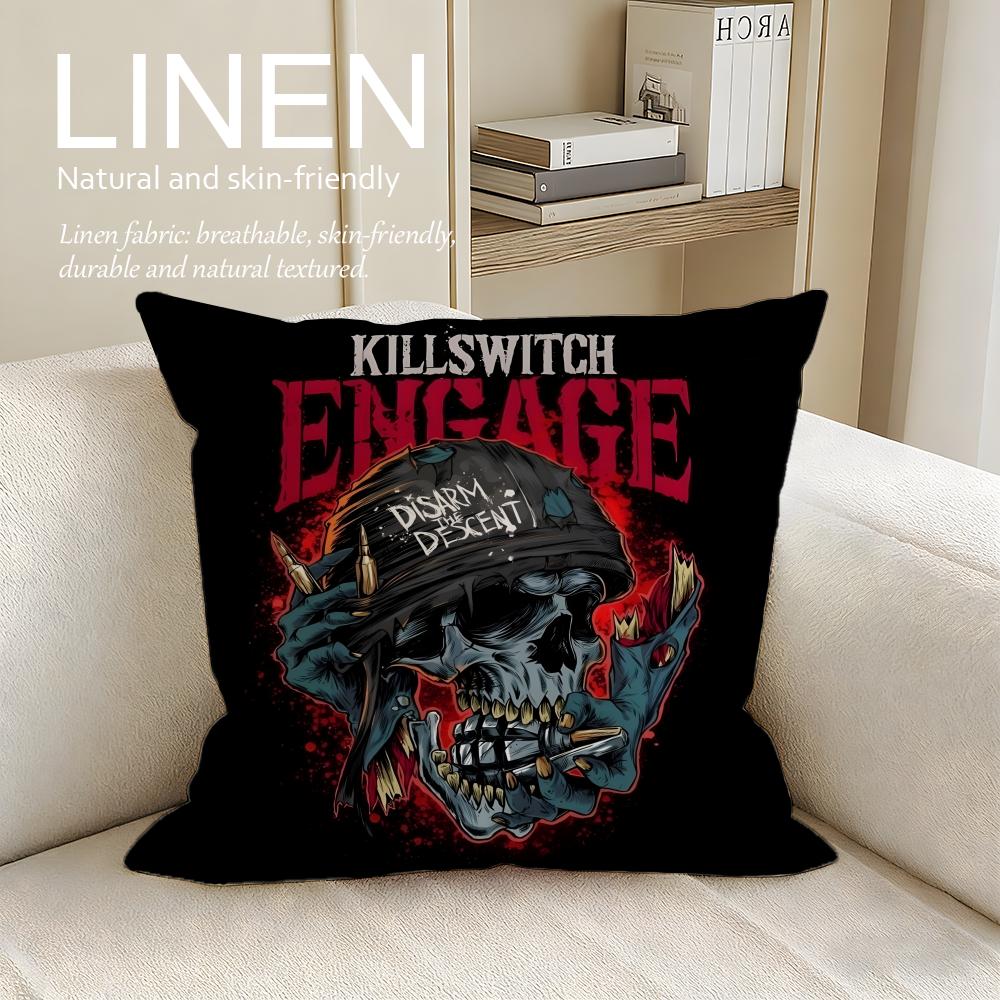 Music Killswitch Engage Cushion Cover Pillowcase Set Pcs x x Breathable Washable Sofa Cushion Cover