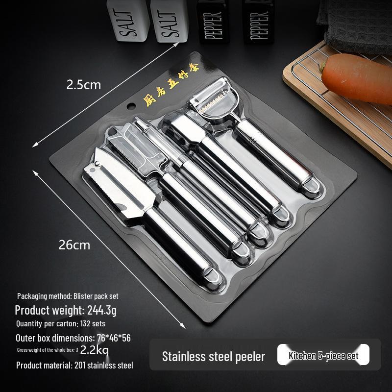 Stainless Steel Dual-Head Peeler & Vegetable Grater