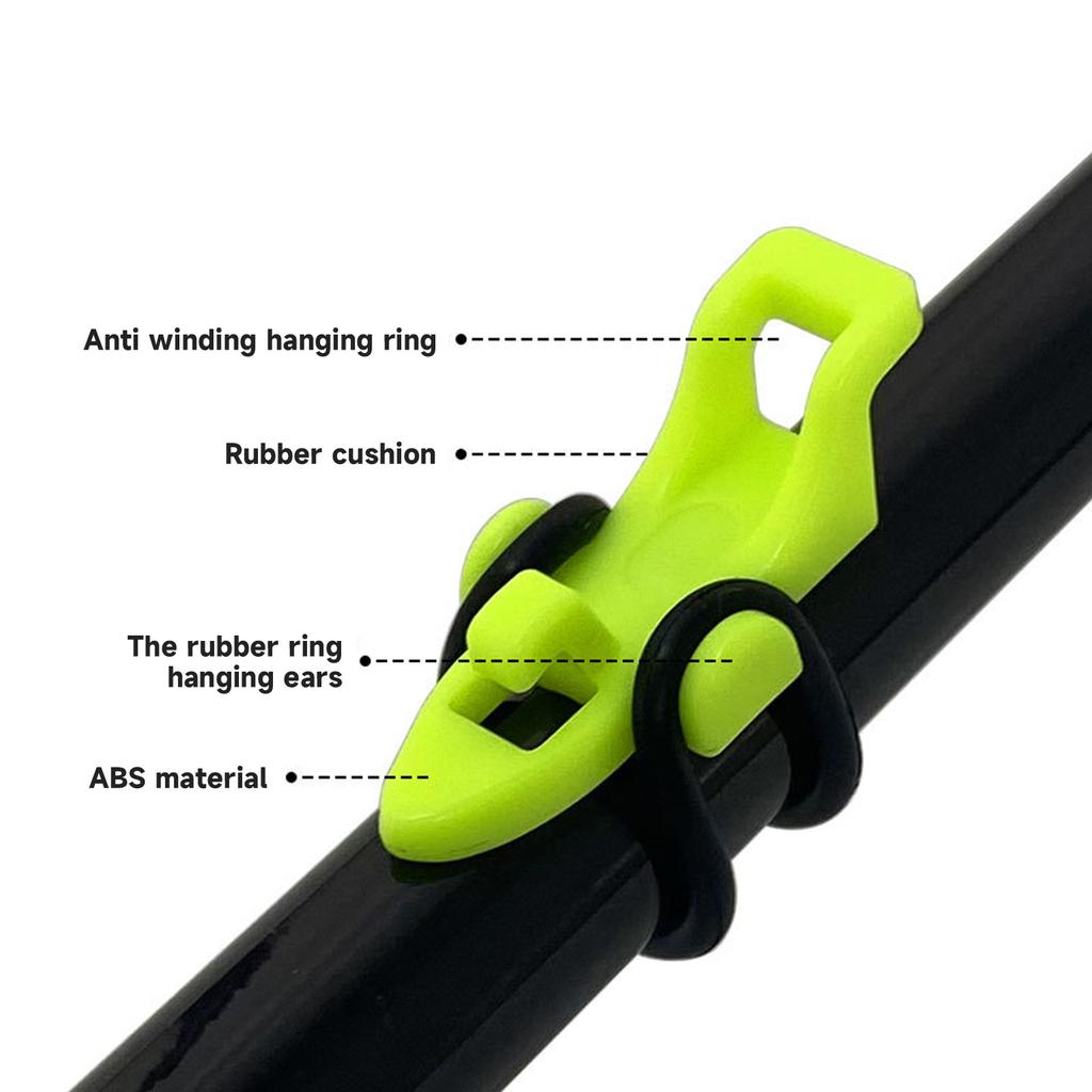 10 Pcs Fishing Hook keeper Holder with 3 Size Rubber Rings Fishing Rod Hook Keeper Baits Hanger Fishing Tackle Gear