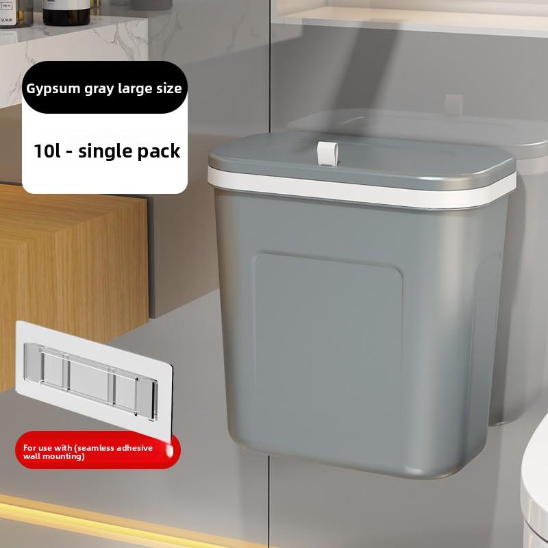 Wall-mounted Trash Can for Household Toilets and Kitchens. Hangable Model. Easy To Clean. Toilet Room Model. Garbage Can with Lid.