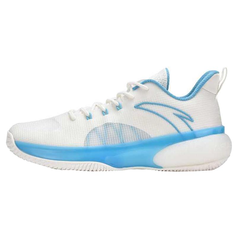Anta Cement Busters Light Bubble Collection Wear-Resistant Slip-Resistant Low-Top Basketball Shoes Men's Blue Sneakers 112121606S-7