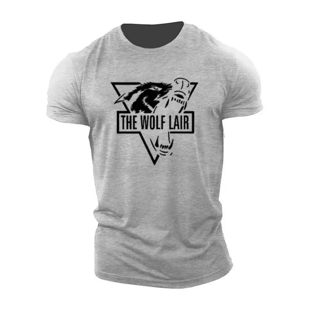 The Wolf Lair Printing Summer New Men T-Shirts Short Sleeve Tops  Tshirt O-Neck Oversized Clothing Casual Men Shirt Tees