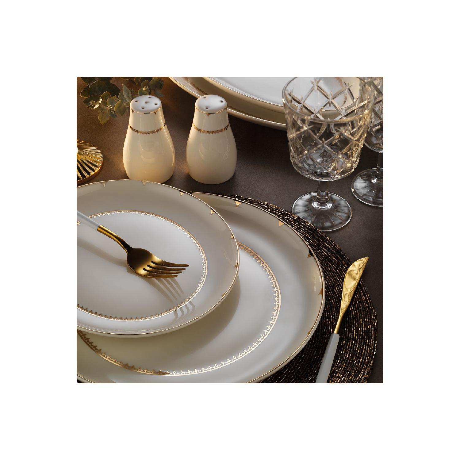 

Bone Umbrella Gold 60 Piece Dinner Set For 12 People