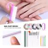 Nail Art Painting Brush Dotting Pen Nail File Rhinestones Dust Brush Manicure Tool Set