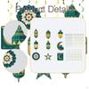 48x Eid Mubarak Spiral Hanging Decor Streamers Decorative Creative Ramadan for Festival