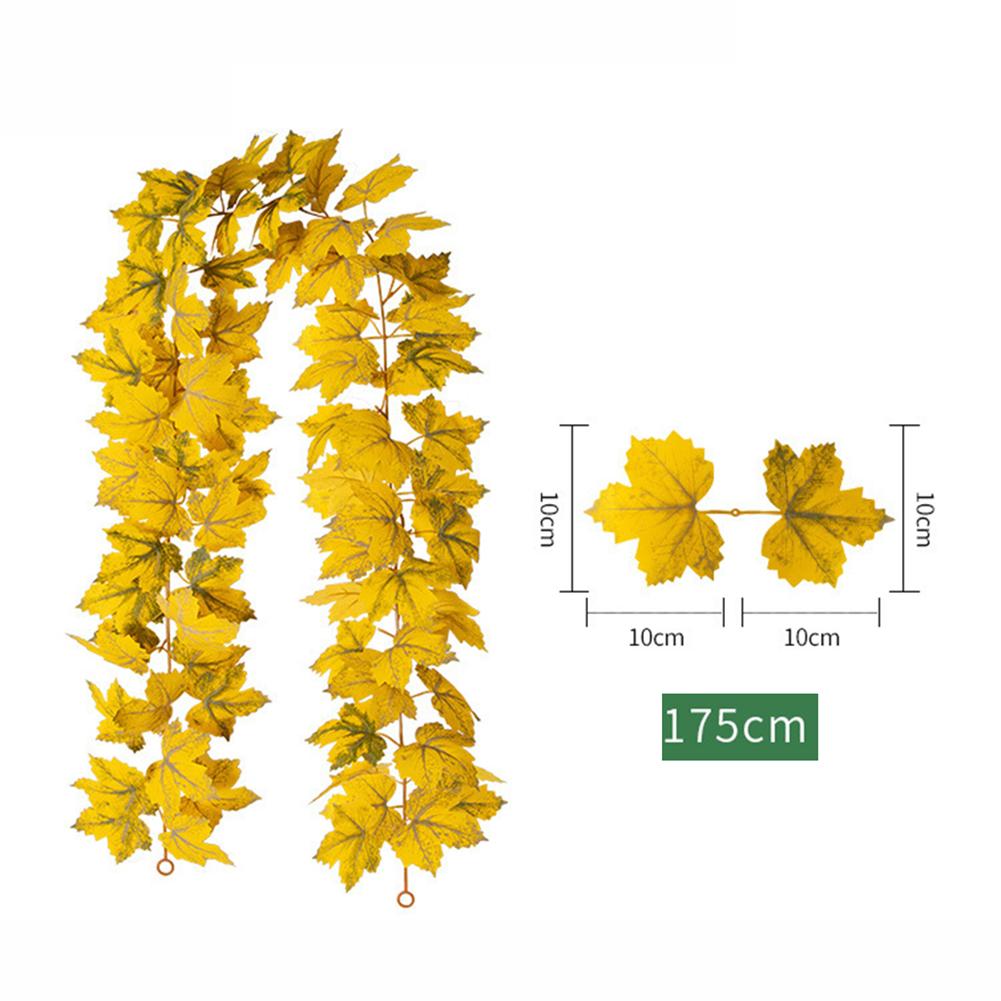 

175см Имитация Зеленого Растения Ротанг Подвеска на День Благодарения Искусственная Осенняя Гирлянда из Кленовых Листьев Для Хэллоуина Фестиваля Свадебного Декора