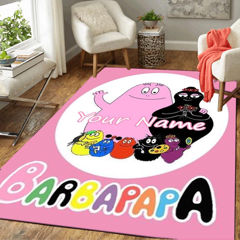 Custom 1Pc Barbapapa Adventure Rug Office Carpet Indoor Outdoor Entrance Doormat Nonslip Soft And Comfortable Living Room D9153