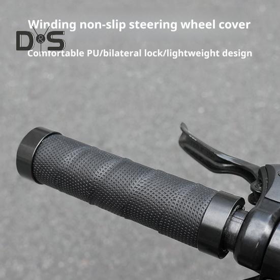 1 Pair Bicycle Handlebar Grip Cover Non-slip Faux Leather Shock Absorbing MTB Road Mountain Bike Handle Grip Sleeve Bicycle Accessories