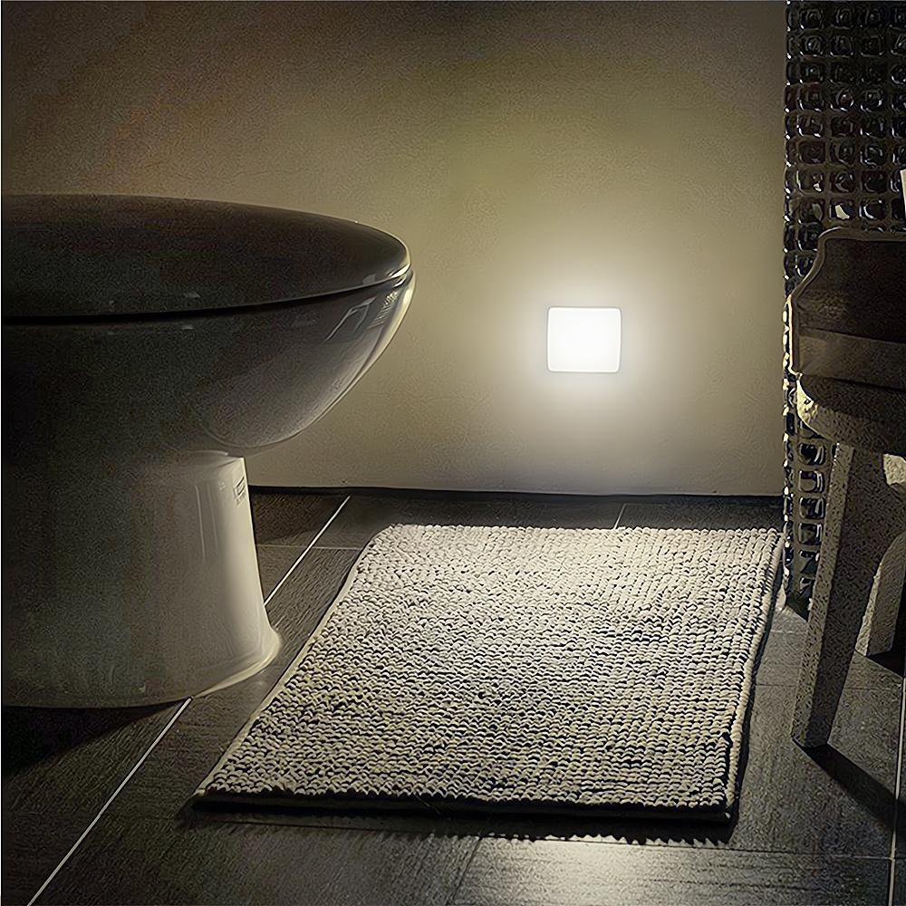 Motion Sensor LED Night Light Smart USB Charging Battery Operated WC Bedside Lamp for Room Hallway Pathway Toilet Home Lighting