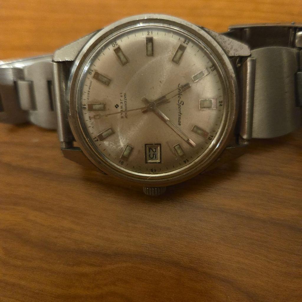 Used SEIKO Sportsman 17 Jewels Manual Wind Watch - Junk