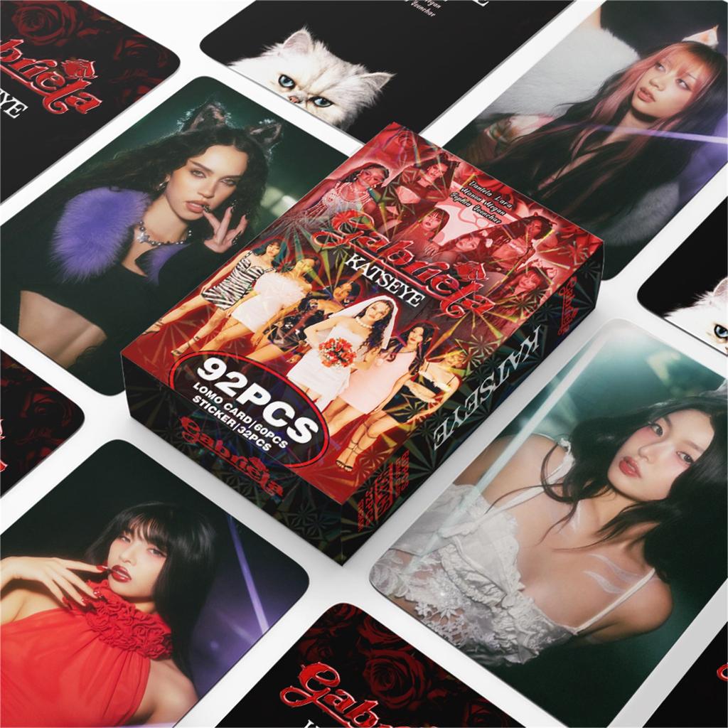 60 LOMO Cards, 32 Stickers, Single Gabriela Photo Cards, Notebook Stickers