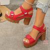 Sandali con Tacco Alto da Donna con Cinturino Regolabile - Eleganti e Traspiranti per Uscite Quotidiane, Eventi Estivi. Scarpe da Donna con Punta Aperta