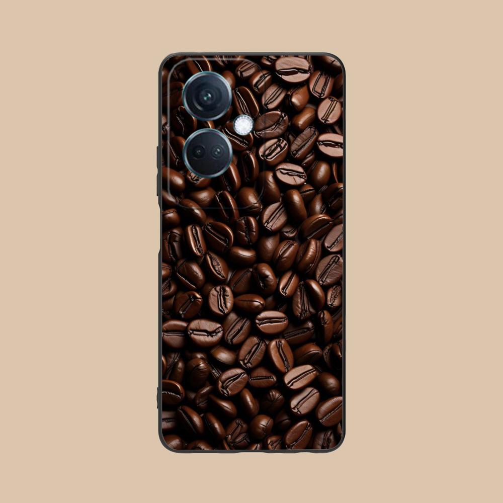 Coffee Beans Matte TPU Mobile Phone Case for OPPO Reno 14 13 12 11 10 9 8 7 6 5 F T Pro 5G Colorful Printing Cover