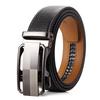 Men's Top Grain Cowhide Leather Belt with Automatic Buckle - Genuine, Casual, Versatile Style