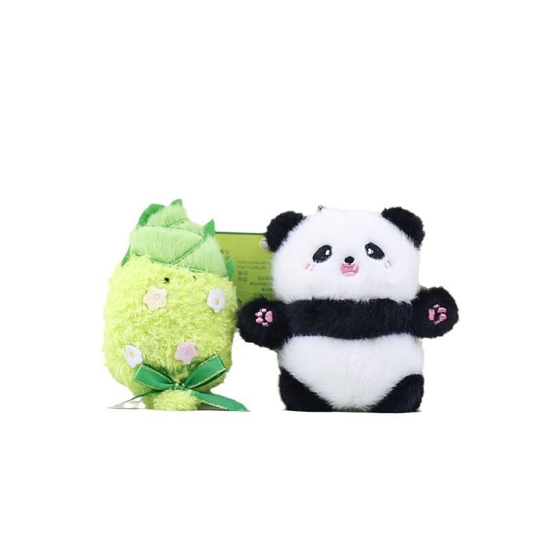 Cartoon Plush Adorable Bamboo Shoot Panda Keychain Cute Gift For Couples Friends And