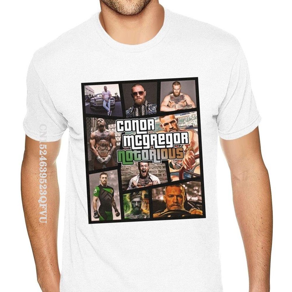 

Kawaii Conor McGregor Tee Shirts For Men Bespoke Oversized Anime Tshirt Men Black Gothic Style Tee Punk Style Custom Wholesale 5XL різнокольоровий