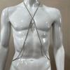 Cross Fringed Chest Chain, Nightclub Shiny Rhinestone Bra Chain, Sexy Body Chain Body Chain