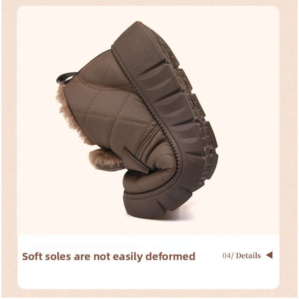 Warm Women's Cotton Boots Winter New Bean Shoes Versatile Soft Soled Snow Boots with Velvet Cotton Shoes for Women