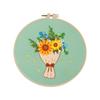 Diy Handmade Embroidery Material Package, New Love Message, Bouquet Work In Progress Kit