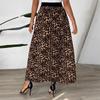Nuova gonna plissettata da donna per la primavera e l'autunno, temperamento, moda secondaria, sezione lunga, stampa leopardata, gonna a mezza figura