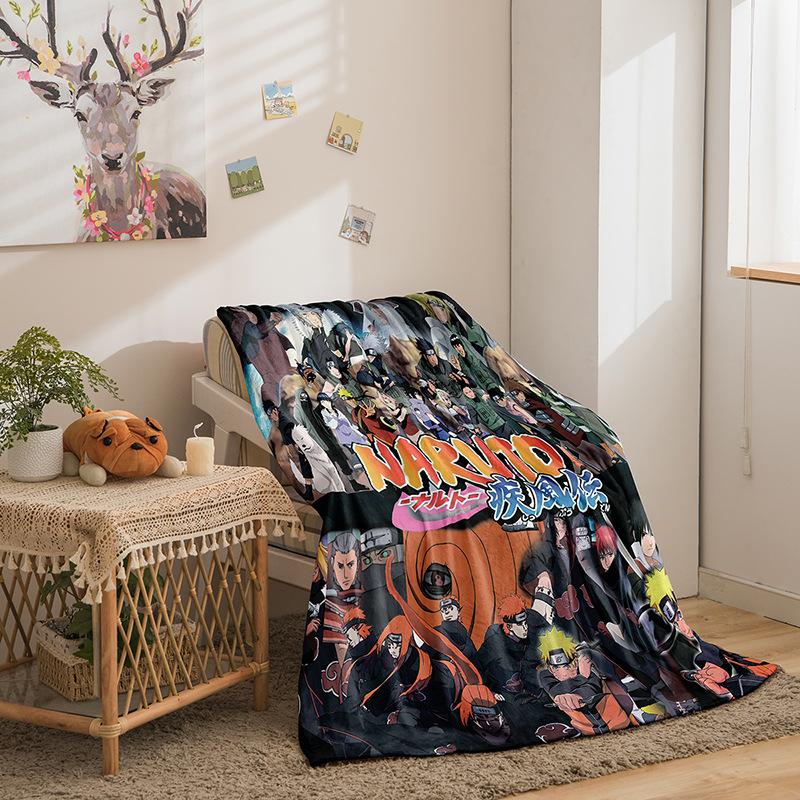 Cartoon Day Man Series Flannel Blanket 2D Printed Sofa Blanket Thickened Blanket