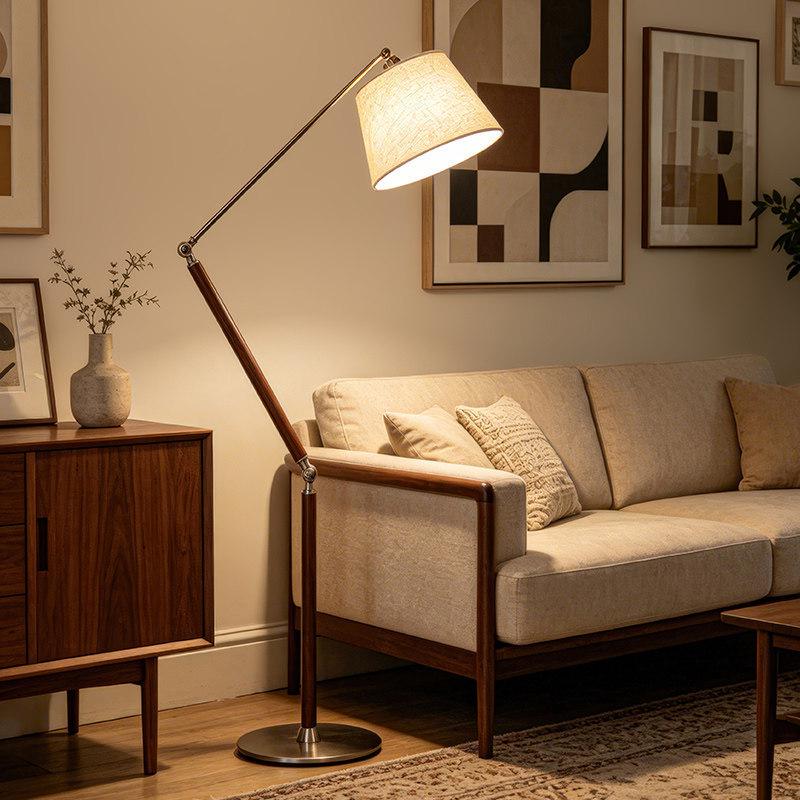 Second-Hand Wooden Floor Lamp for Living Room or Bedroom