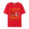 I Hate Mornings Red Panda Lazy Day Nap Time For Unisex Top Tshirts Hip Hop Graphic Cotton Tops Shirts Tops Shirts For Unisex