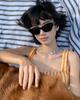 Gestreiftes Bikini-Westen-Set im koreanischen Stil - Niedliche & trendige Bademode für Thermalurlaube