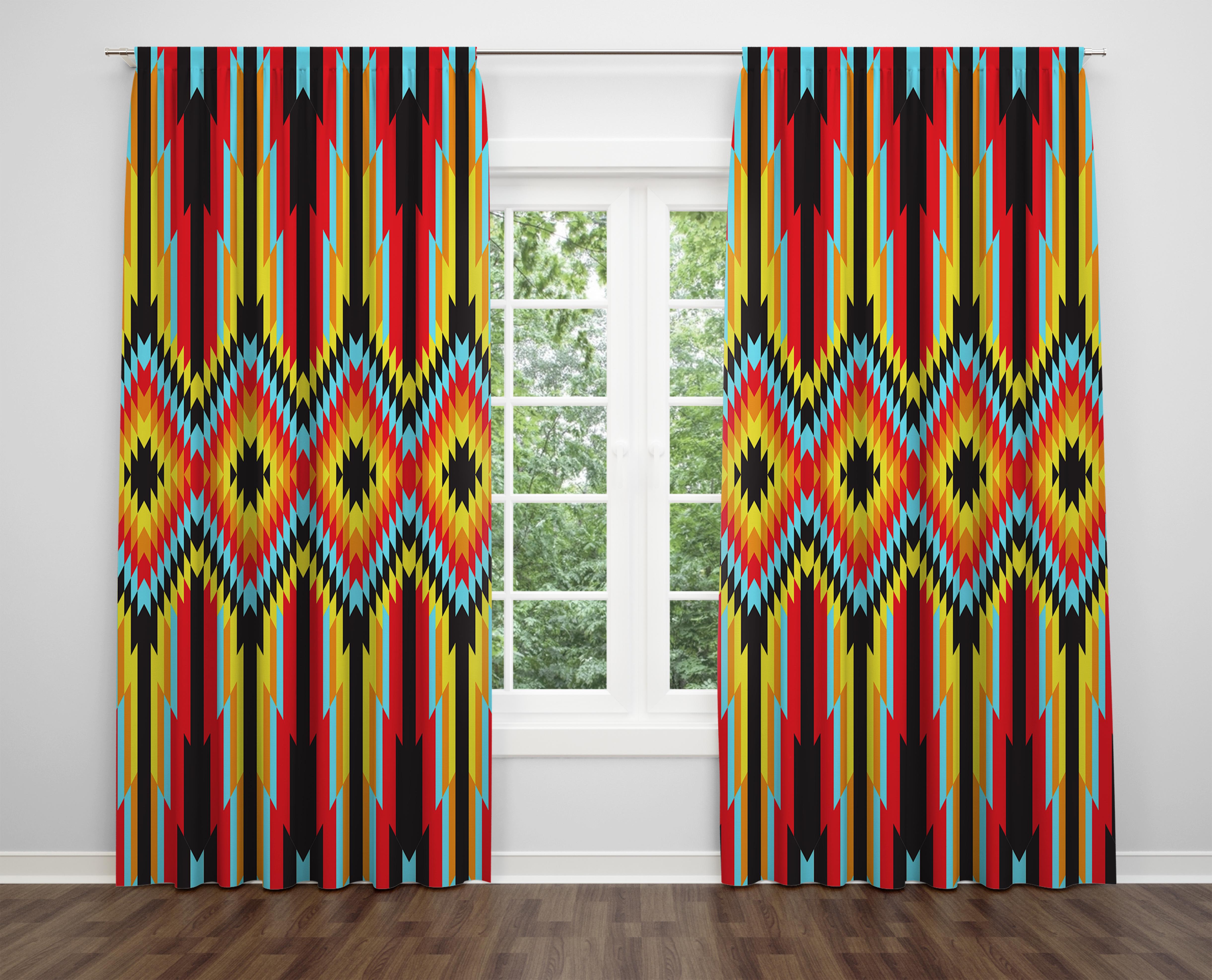 

Декоративний дизайн, високоякісна бавовняна тканина, ви можете вибрати одну або подвійну фіранку з крила 1 piece різнокольоровий