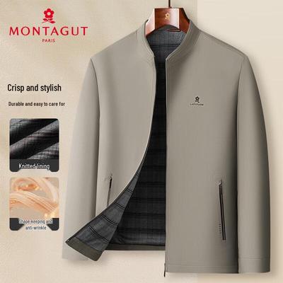 MONTAGUT Men's Spring/Autumn Stand Collar Business Jacket
