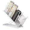 Coffee Cup Holder Lid Organizer with Straw Holder 4 Compartment Coffee Cup Dispenser Adjustable Coffee Bar Organizer