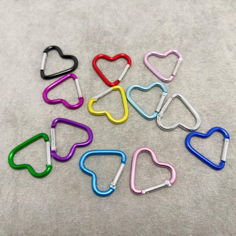 Heart-Shaped Aluminum Carabiner Hook for Backpack and Water Bottle - 44x40MM
