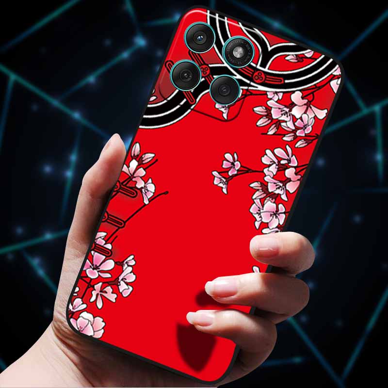 For Motorola Edge 60 Fusion Case 60Stylus 3D Flowers Emboss Phone Cases for Moto Edge 60 PRO Stylus Back Soft Silicone Bumper