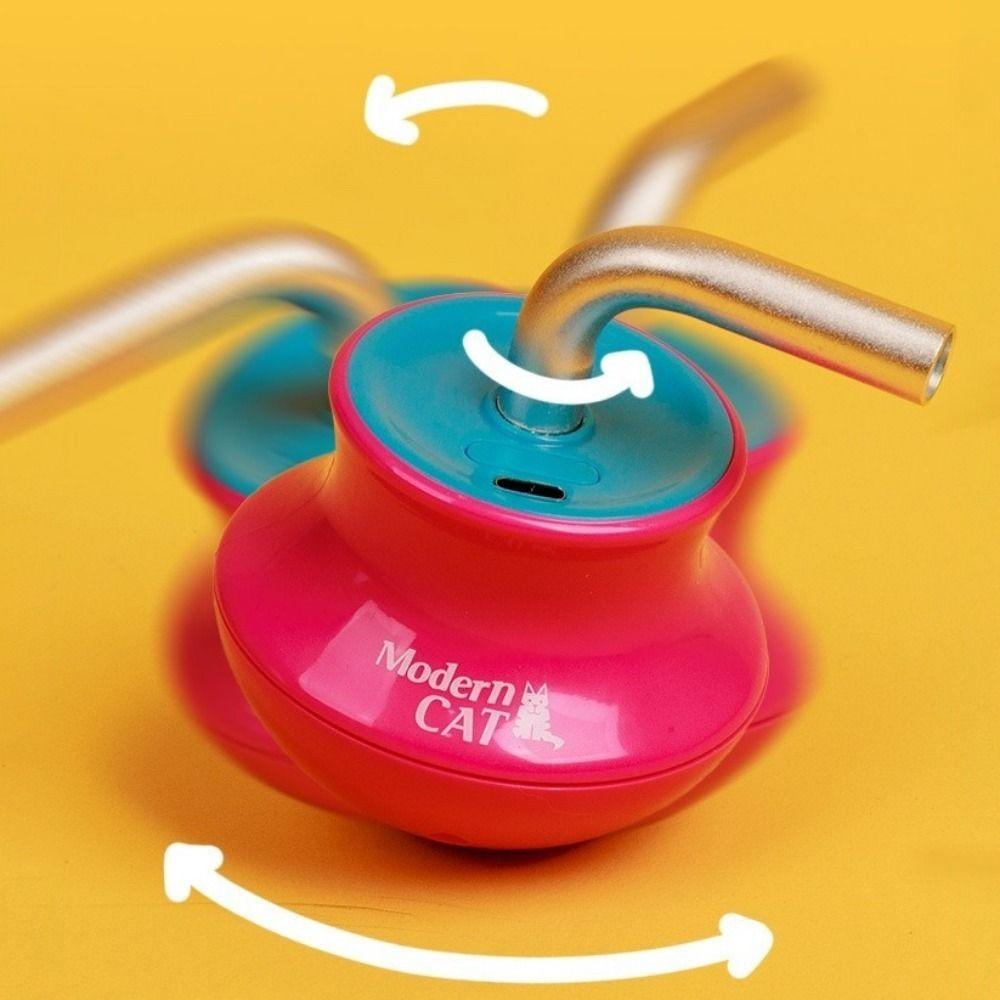 360° Rotation Automatic Laser Cat Toy USB Charging Anti-Collision Cat Tumbler Toy Infrared Laser Interactive Pet Toy