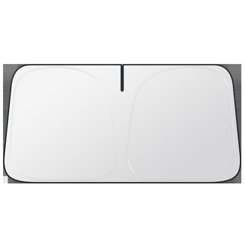 Titanium Silver Foldable Automotive Windshield Sunshade with Heat Insulation and UV Protection Coated Silver Small 140*70 серебряный