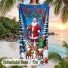 Soft Beach TowelChristmas Custom Name Print Towel For Bathroom Beach Indoor Decor Holiday Gift