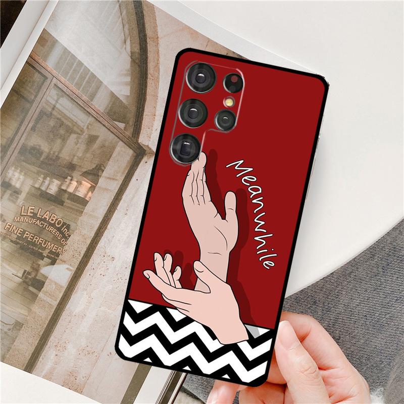 Twin Peaks Meanwhile Phone Case For Samsung Galaxy S24 Ultra S9 S10 S20 S21 S22 S23 Plus S24 FE S25 Ultra Cover